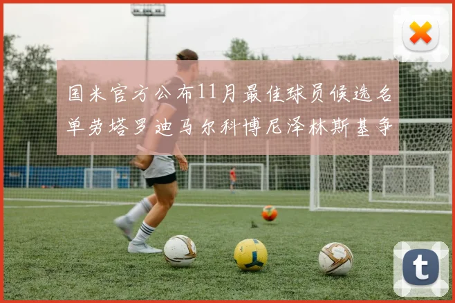 国米官方公布11月最佳球员候选名单劳塔罗迪马尔科博尼泽林斯基争夺荣誉